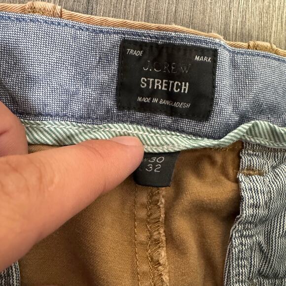 J.Crew 250 Skinny Fit Core Stretch Chino Pants Mens W30 L32 Brown AB613 Twill - Picture 6 of 11